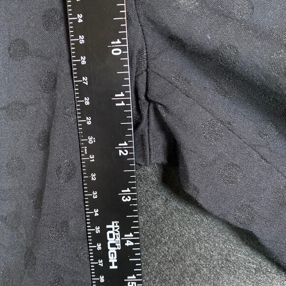 Chicos Womens Pants Black Pull On Dot Textured Ankle Workwear Stretch 1R (8R) - Picture 8 of 13